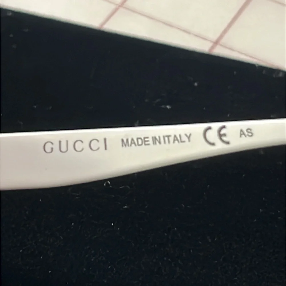 GUCCI GG 1938 MEO Grey/White 53-18-145 Semi Mount Made In Italy Eyeglass Frames